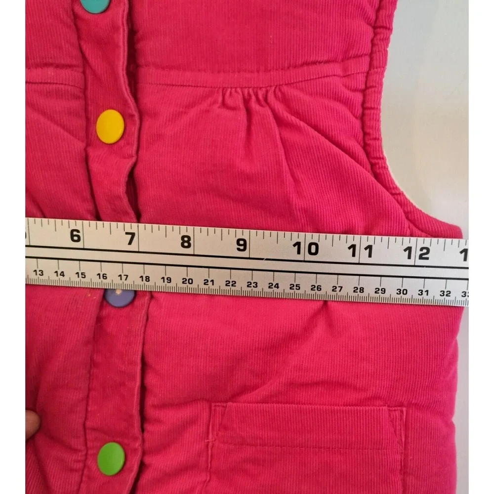 Carters Corduroy‎ Vest 2T Pink Polka Dot Snaps